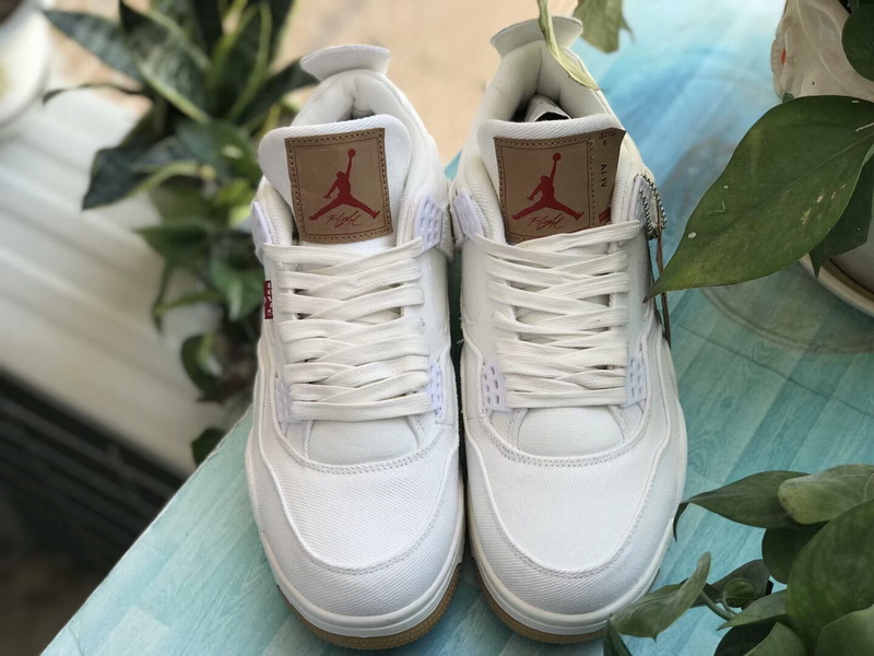 Authentic Air Jordan 4 X Levis NGR White